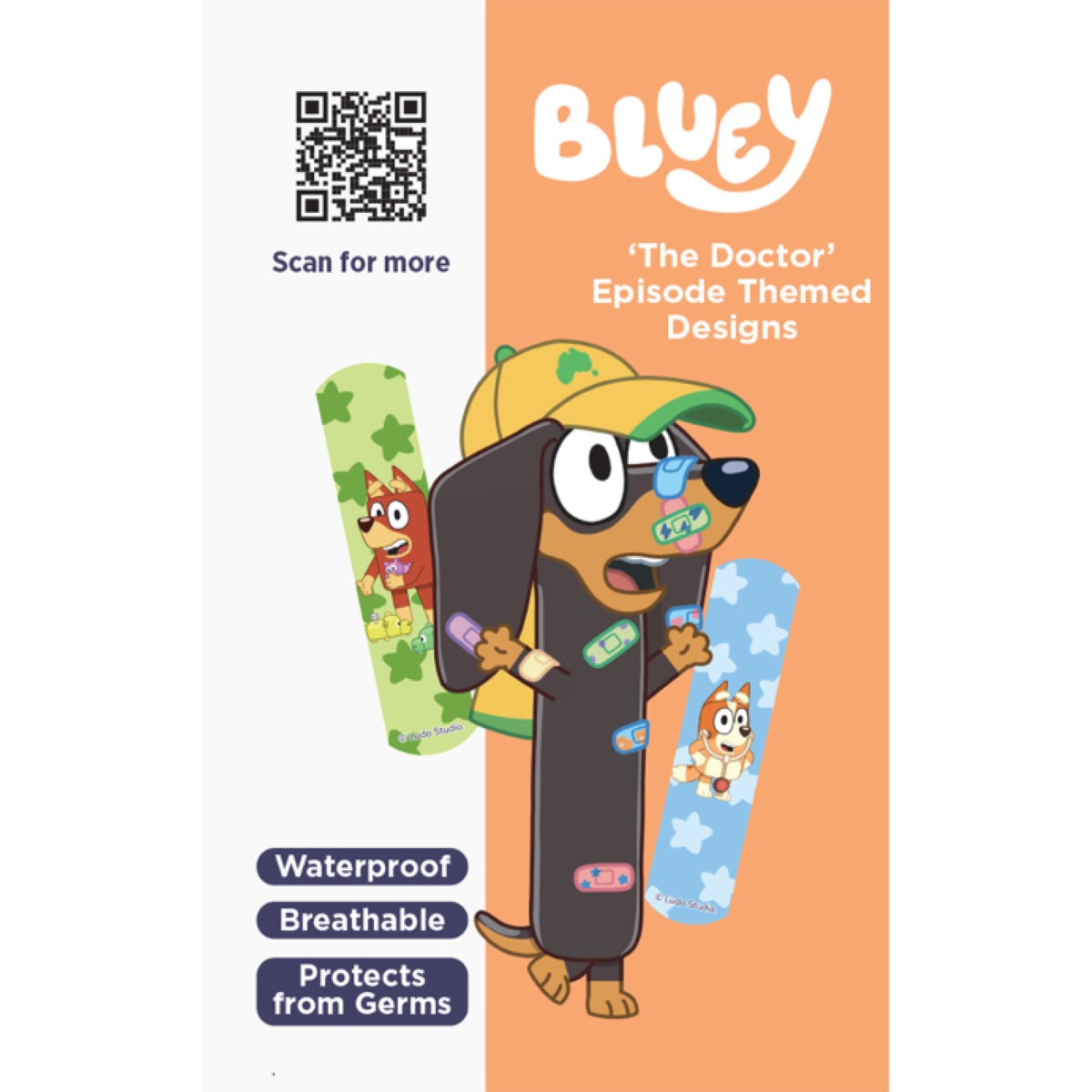 BAND-AID Bluey Waterproof Kids Strips. Pack of 20