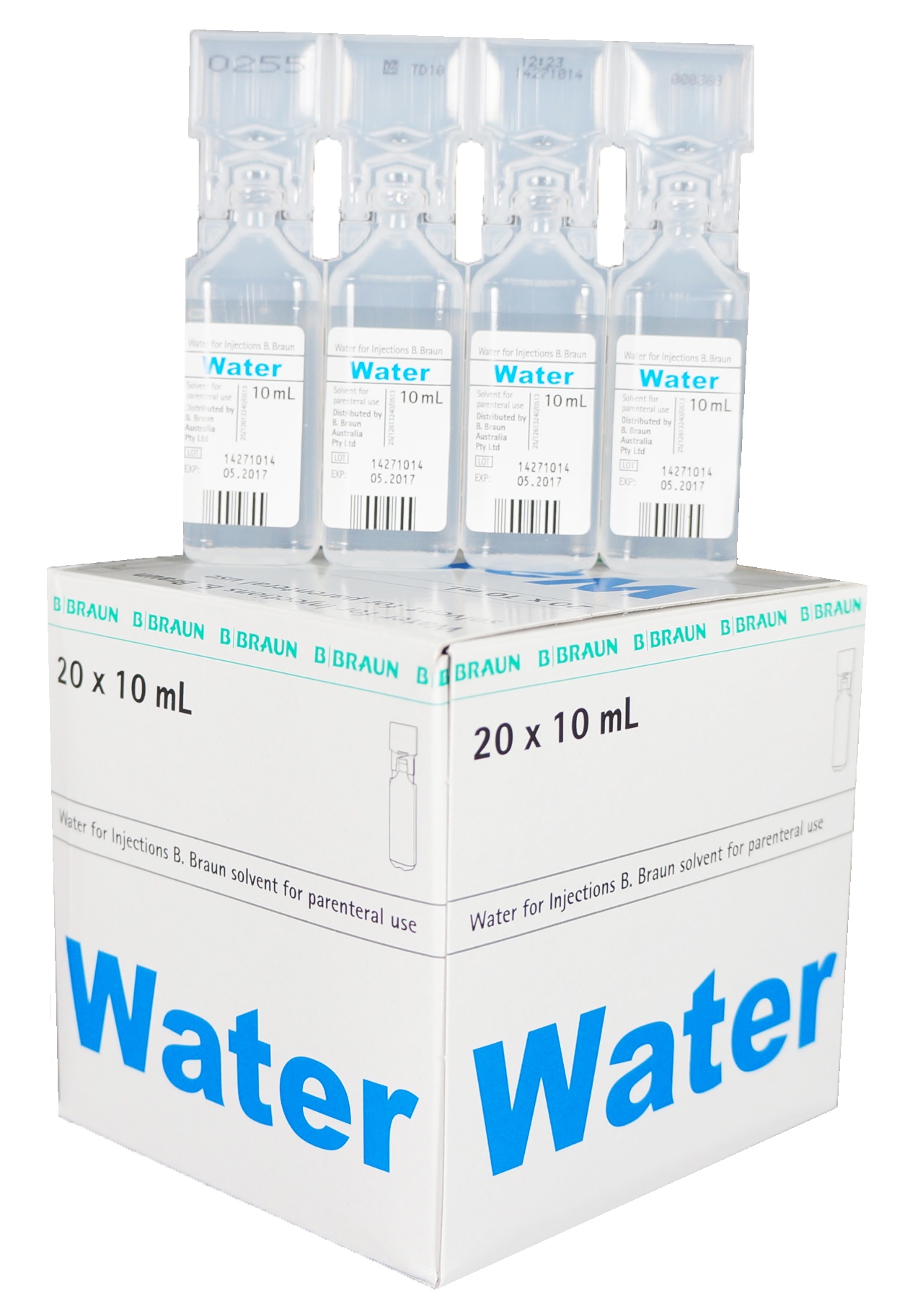 BBraunWaterForInjection20X10Ml