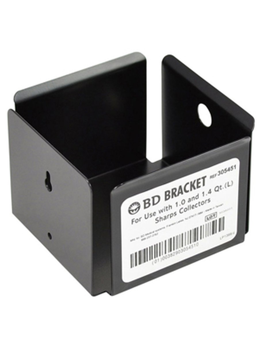 BD 1.4L Sharps Collector Metal Cup Bracket for Wall or Bench Mounting