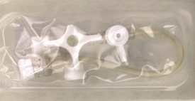 BD Connecta 3-Way Stopcock. Luer Lock with 10cm Extension Tubing. White. Box of 50