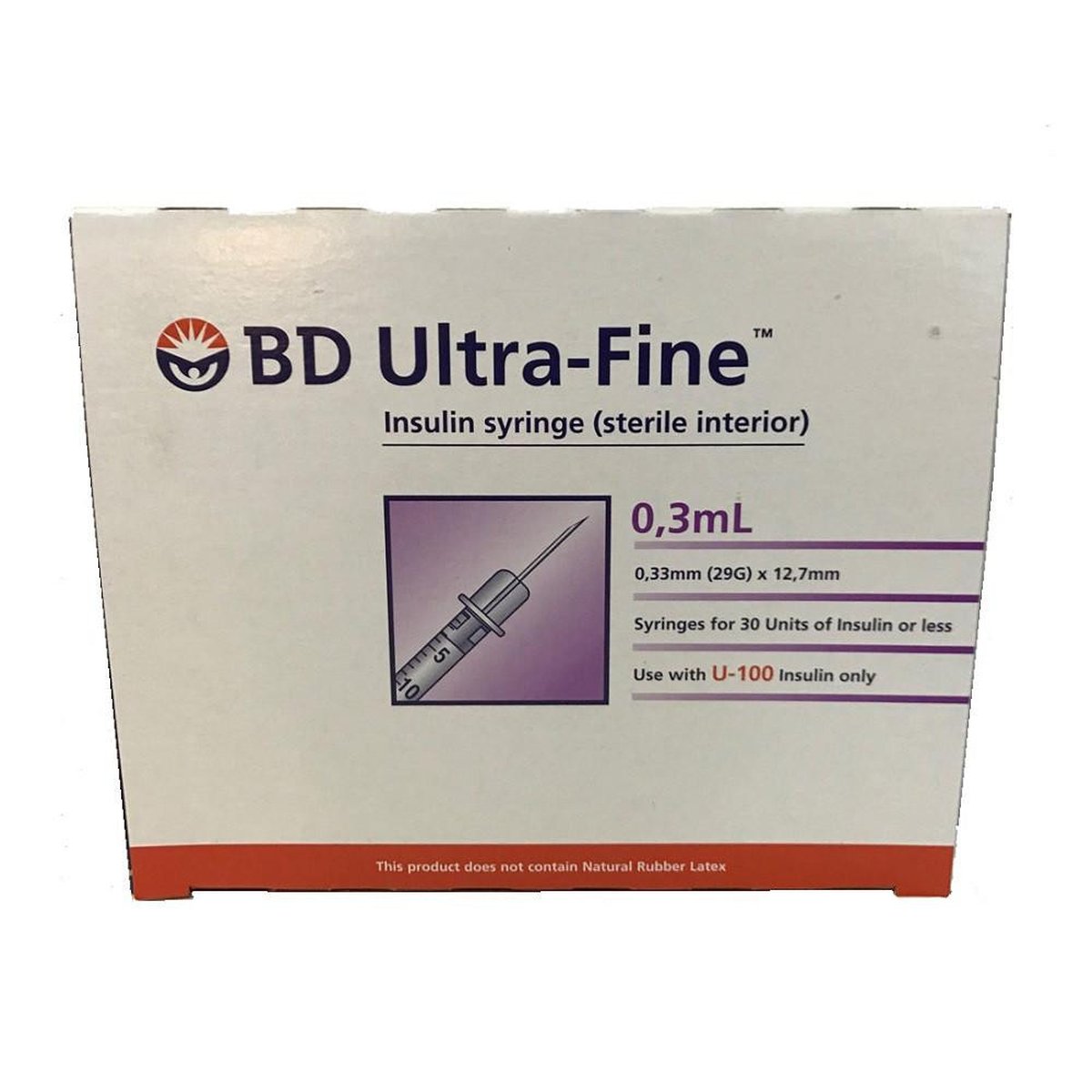 BD Insulin Syringe 0.3ml with 29G x 1/2