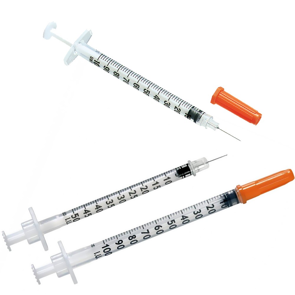 BDInsulinSyringe03MlWith31GX8MmNeedleBoxOf100