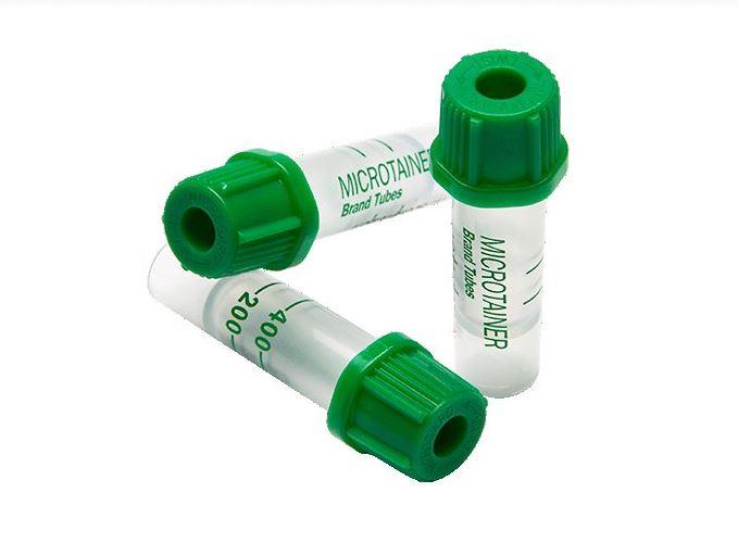 BDMicrotainerLithiumHeparinTube200-400Ul(Green)WithMicrogardClosurePackOf50