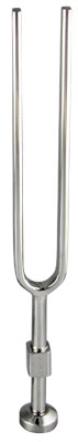 BasicC128TuningForkWithFoot-StainlessSteel