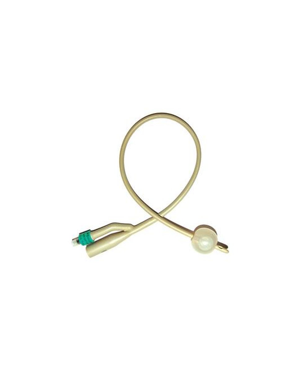 Biocath Male Latex Foley Catheter 18FG x 30cc Hydrogel Coated 2 Way. Pack of 10