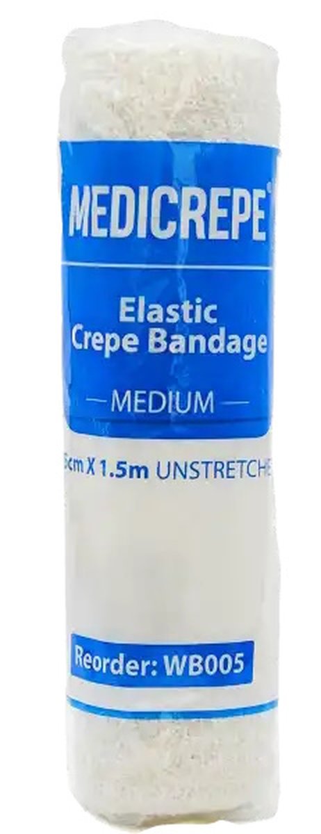 Bodichek Elastic Crepe Bandage Medium Weight 15cm x 1.5m. Pack of 12
