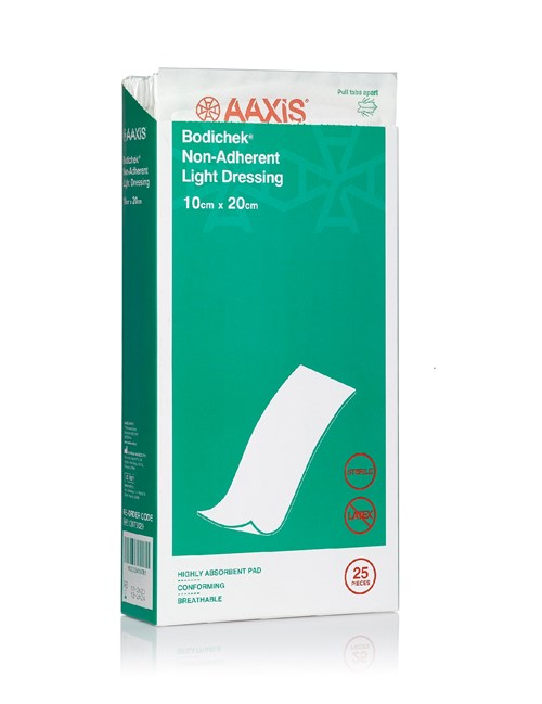 Bodichek Non-adherent Light Dressing 10cm x 20cm. Box of 25