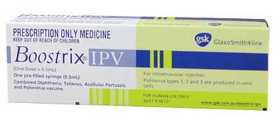 Boostrix-IPV Diphtheria, Tetanus, Pertussis & Poliomyelitis Vaccine 0.5mL Pre-Filled Syringe *S4*