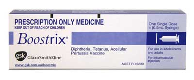 Boostrix Tetanus, Diphtheria & Pertussis Vaccine 0.5mL Pre-Filled Syringe *S4*
