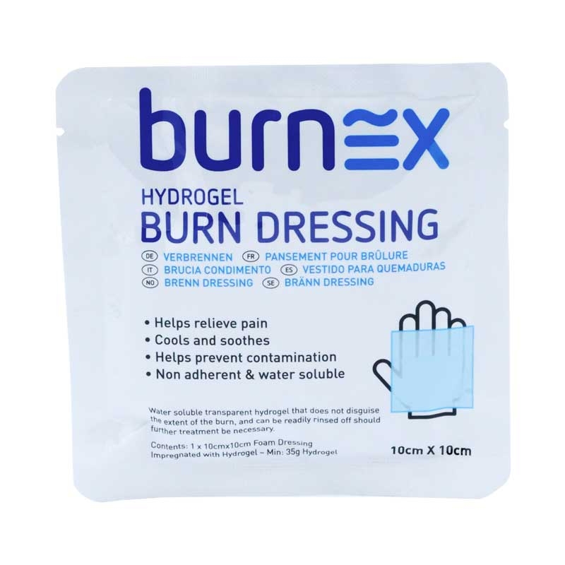 BurnaidBurnGelDressings10CmX10CmIndividualSterileBoxOf10