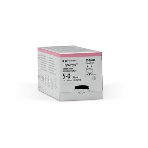 CAPROSYN 5/0 SUTURE P-13 12'S 13MM
