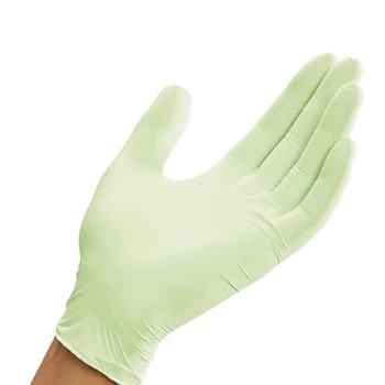 COATS Latex Exam Gloves Large, Powder-Free, Lime Green. Box of 100