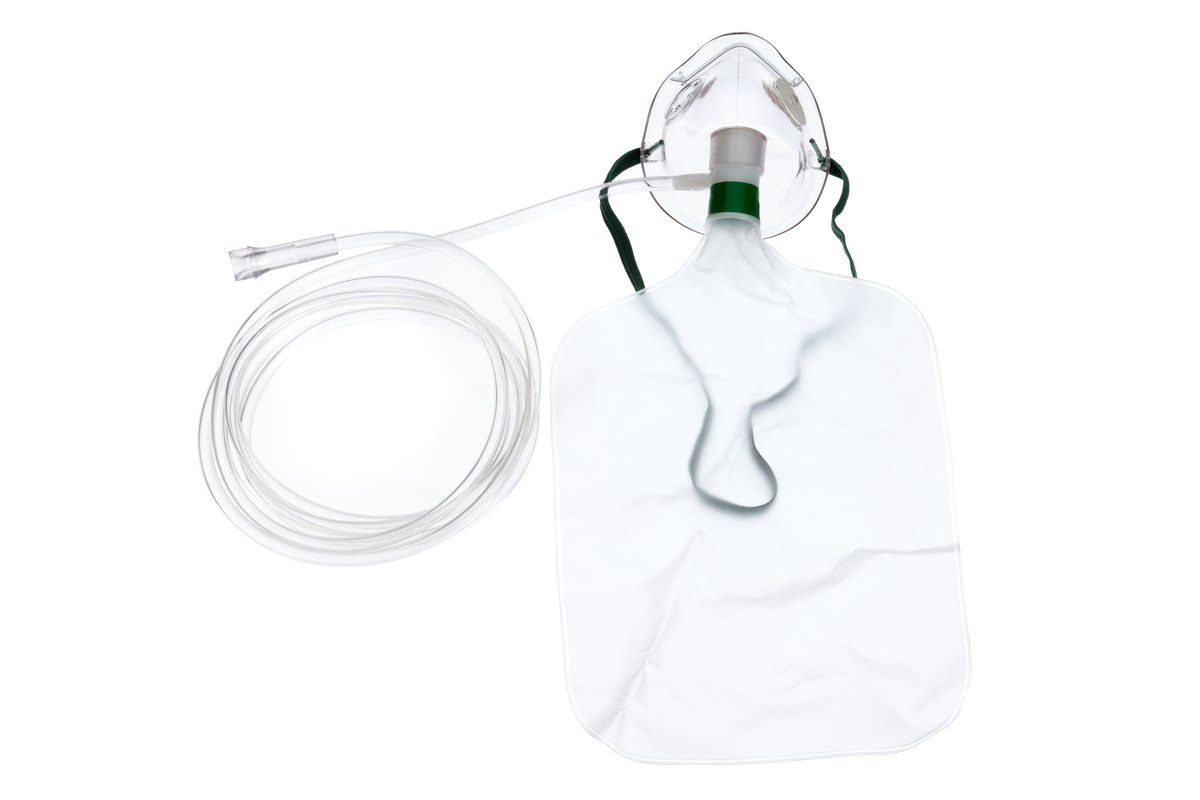 Child Non-Rebreathing Oxygen Mask with 750mL Bag, Safety Vent & 2.1m Tubing 