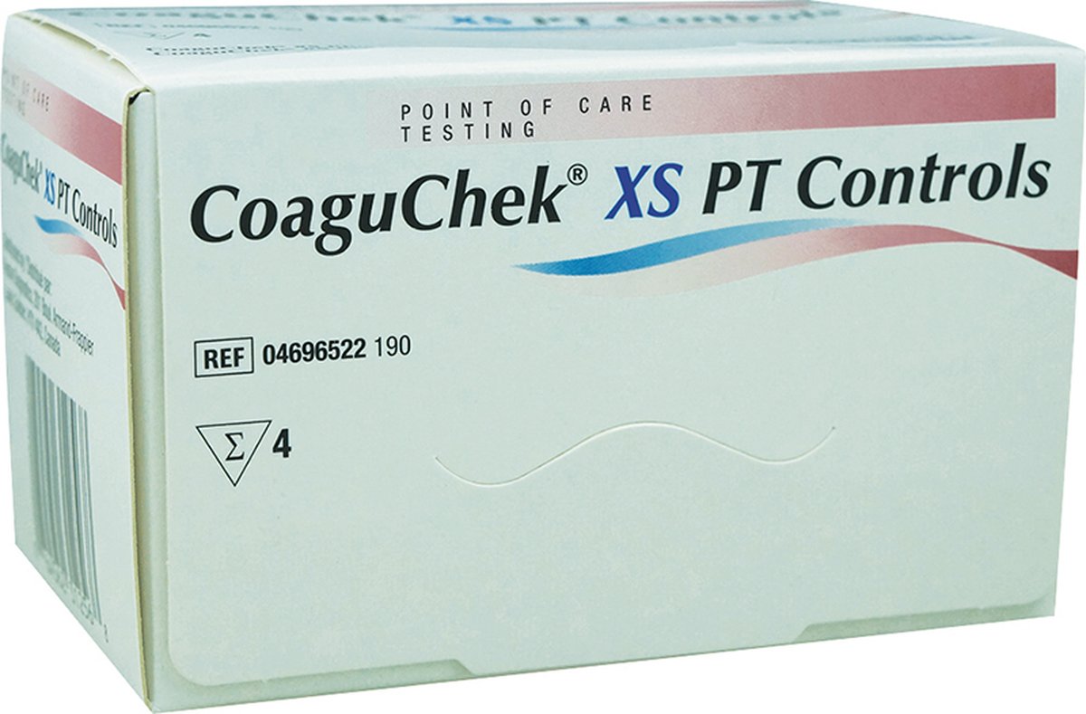CoaguChek XS PT Control Solution. Pack of 4 Vials