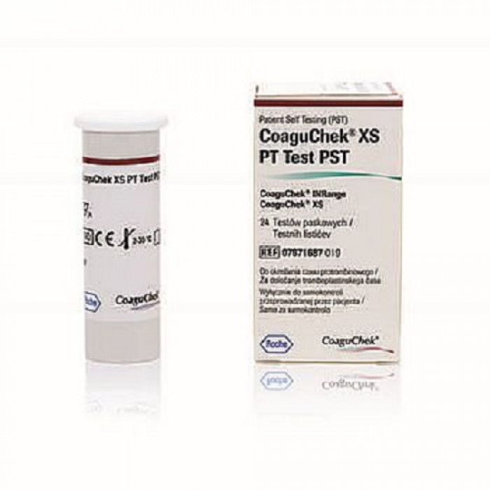CoaguChek XS PT PST Test Strips. Box of 24