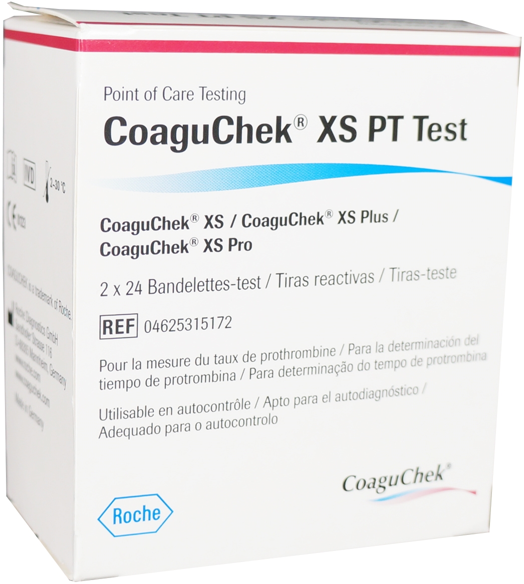 CoaguchekXSPTTestStripBoxOf48(TwoBottlesOf24)