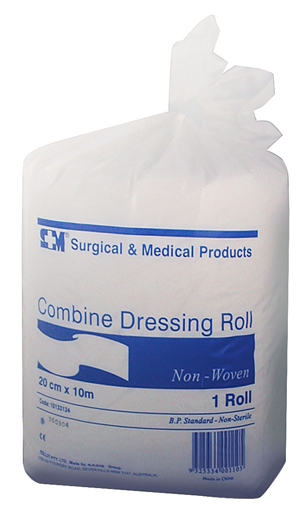 Combine Dressing Roll 20cm x 10m. Single