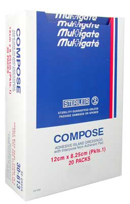 Compose Non-Woven Island Dressing 12cm x 8.5cm Box of 20