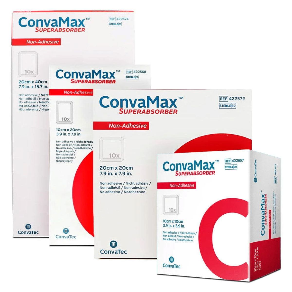 ConvaMax Superabsorber Dressing Adhesive 15 x 15cm. Box of 10
