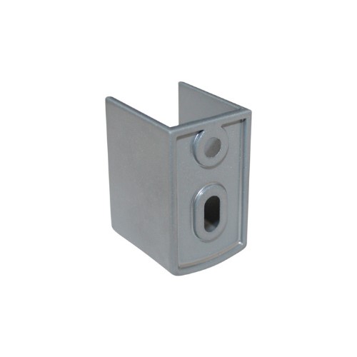 Curtain Track Accessory- Wall Mount for Curtain Track, Silver. Single