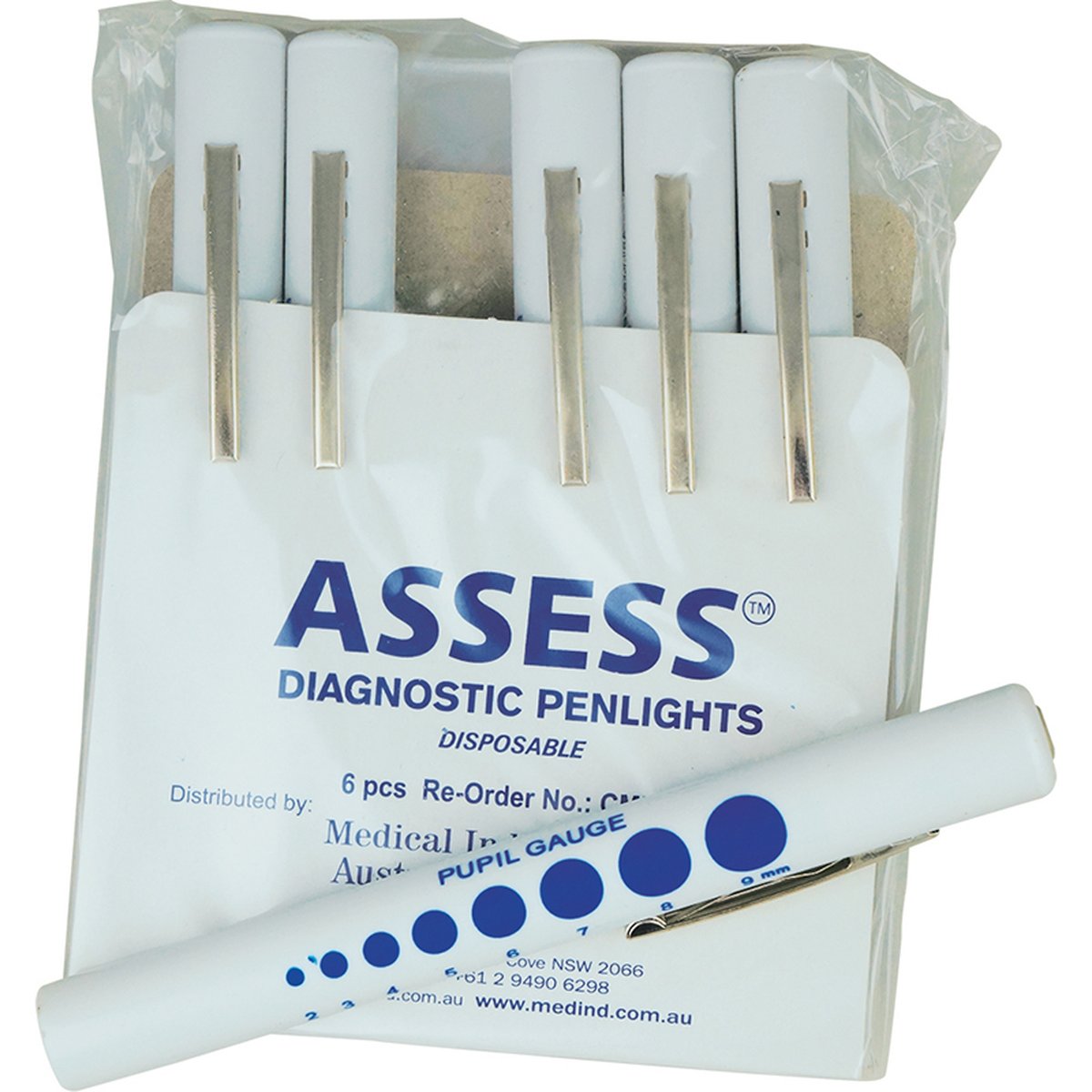 Diagnostic Penlight Torches. Pack of 6