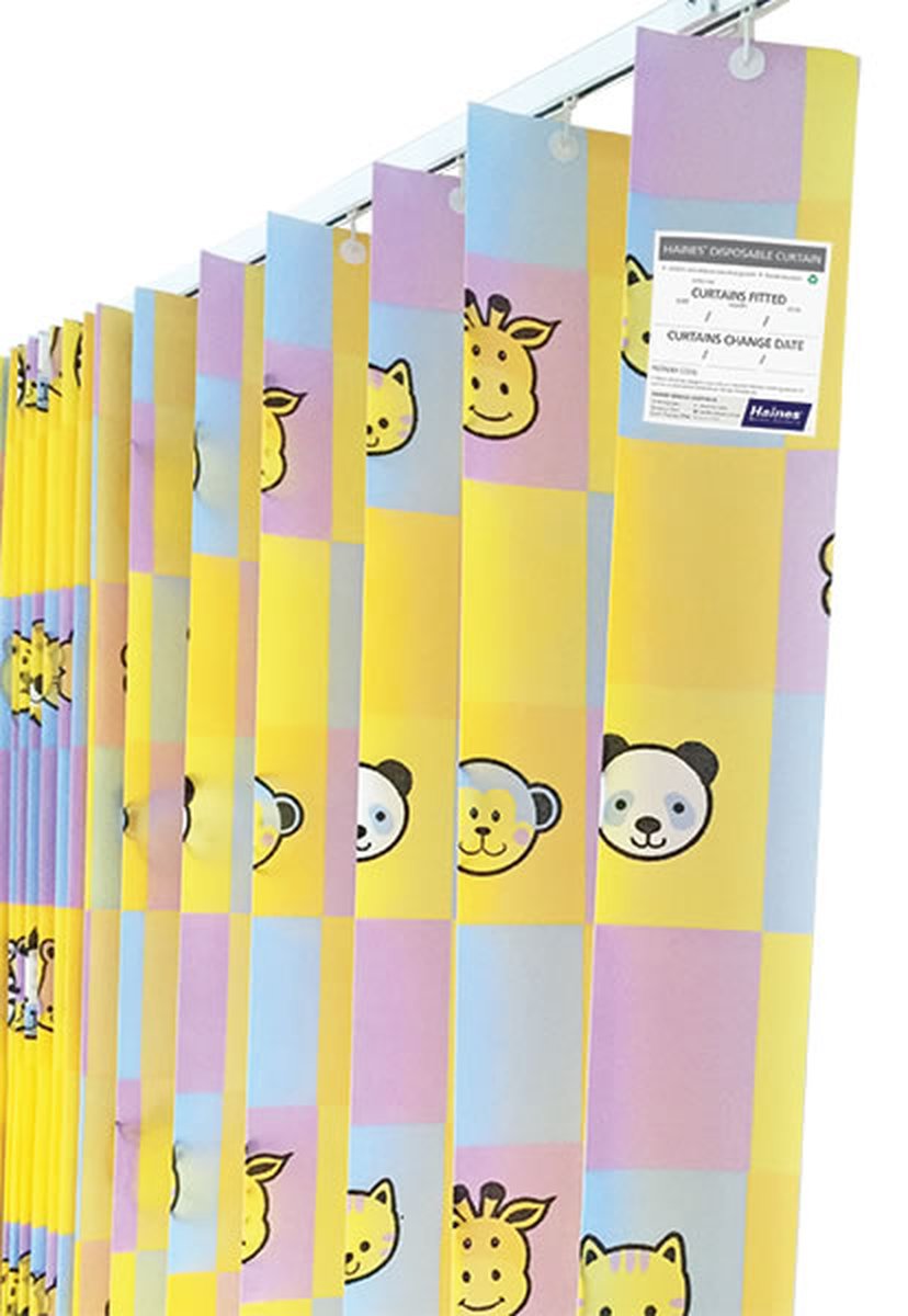 Disposable Antimicrobial Medical Curtain 2.5m x 2m(D), Paediatric Print