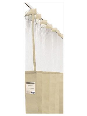Disposable Antimicrobial Medical Curtain 7.5m x 2.3m(D) with Mesh, Cream