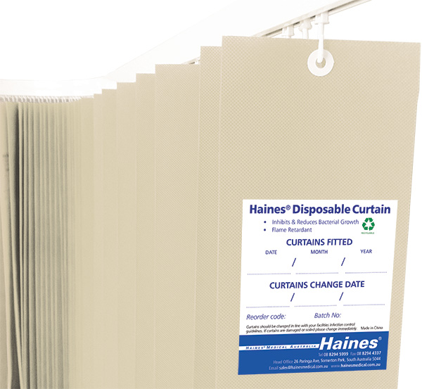 Disposable Antimicrobial Medical Curtain 7.5m x 2m(D), Cream