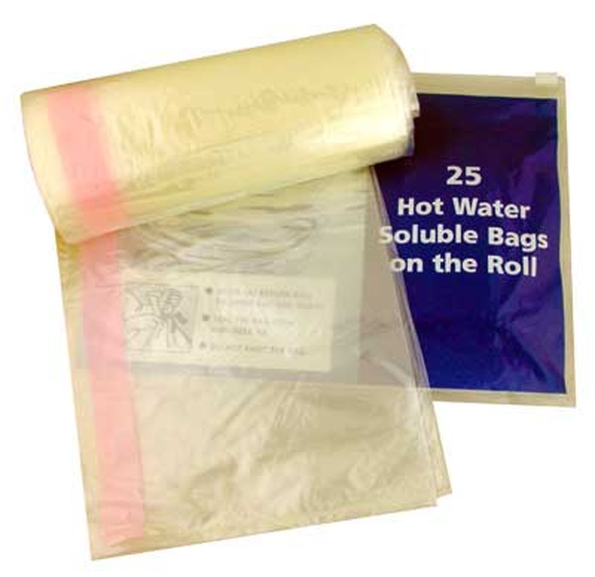 Dissolvo Totally Soluble Red Laundry Bag 840mm x 660mm. Carton of 100