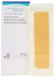 DuoDERM Extra Thin CGF Hydrocolloid Dressing 5cm x 20cm. Box of 10