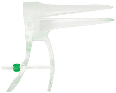 EOSDisposableVaginalSpeculumMediumWithAdjustableScrew(GreenPack)