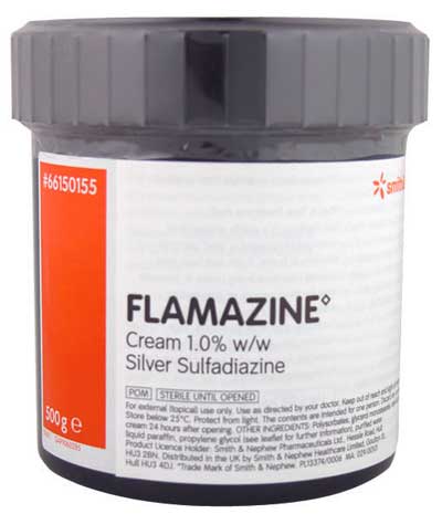 Flamazine 1.0% w/w Silver Sulfadiazine Cream 500g Tub