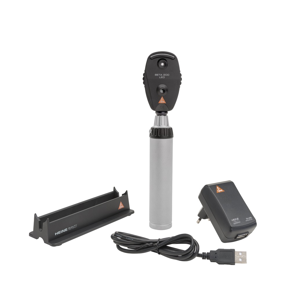 HEINE BETA 200 LED Ophthalmoscope Set with BETA4 USB Handle 