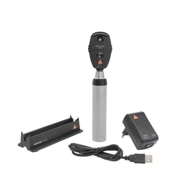 HEINE BETA 200 LED Ophthalmoscope Set with NT4 Desk Desk Charger