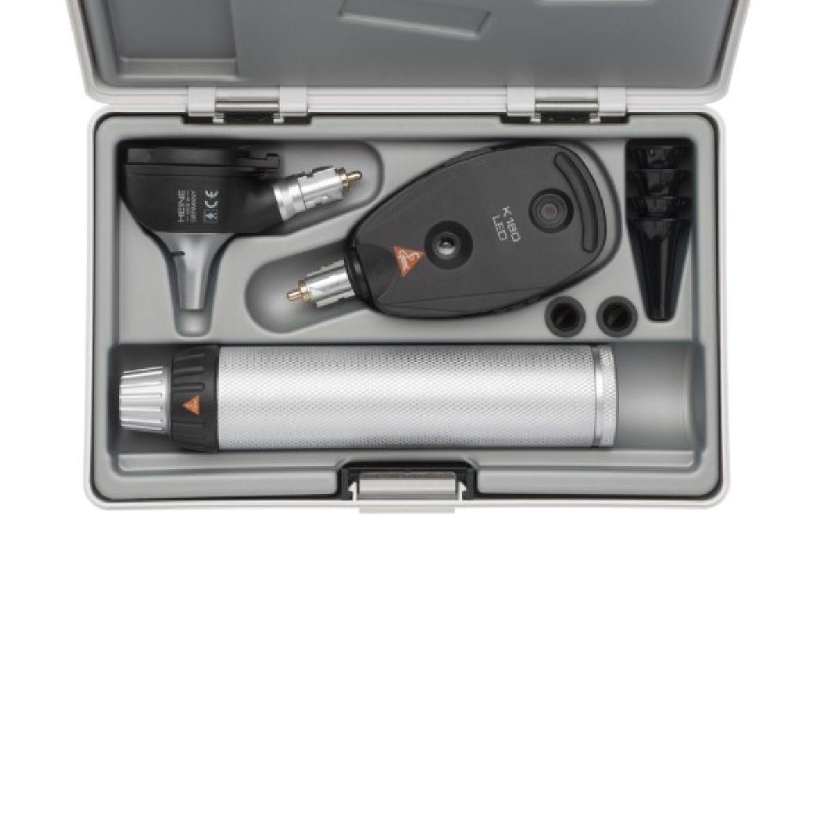 HEINE K180 LED Diagnostic Set with 3.5v K180 Ophthalmoscope &  K180 Otoscope with BETA4 USB Handle