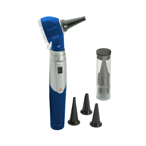 HEINEMini3000Blue25VOtoscopeWithBatteryHandle%2c5Disposable25MmTipsAnd5Disposable4MmTips