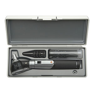 HEINE mini 3000 LED F.O. Otoscope with 10 AllSpec Disposable Tips, 4 Reusable Tips & Hard Case