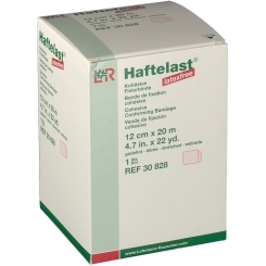 HafteLast Latex-Free Cohesive Bandage 12cm x 20m Stretched Individually Boxed- Cream
