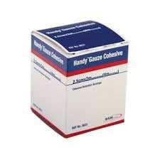 Handygauze Cohesive Bandage 2.5cm x 4m. Box of 2