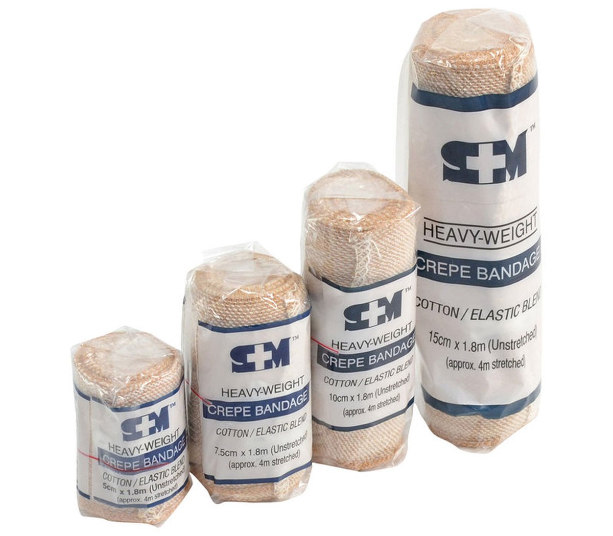 Heavy Crepe Bandage 15cm x 1.8m. Pack of 12