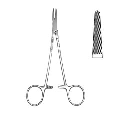 Hebu Crilewood Needleholder 15cm with Grooved Stainless Steel Jaws 