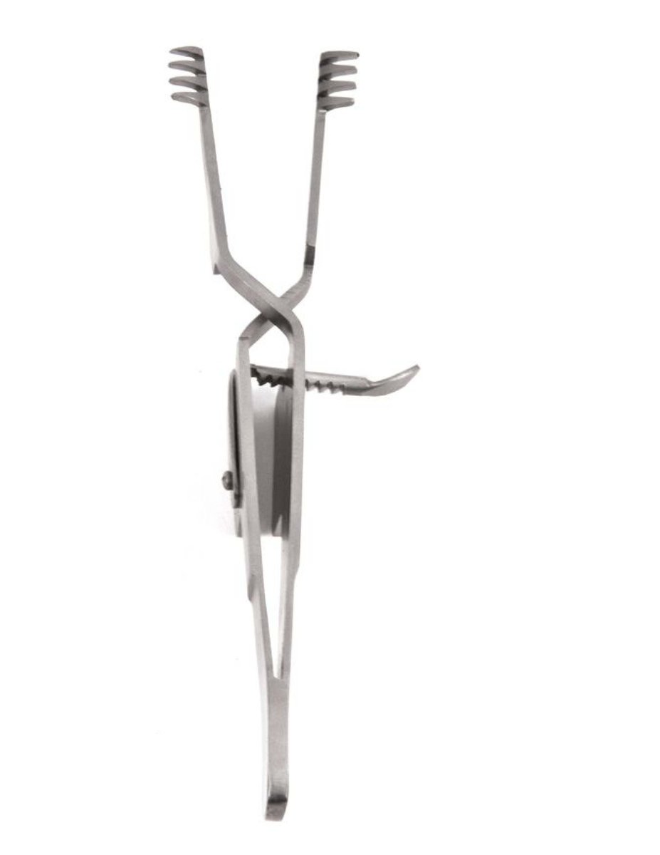 Hebu Holtzheimer Self-retaining Retractor with Blunt Claws 10cm