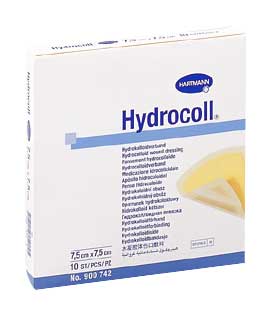 Hydrocoll Hydrocolloid Dressing 7.5cm x 7.5cm. Box of 10