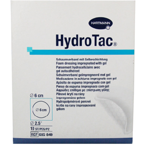 HydrotacRound6CmFoamDressingBoxOf10