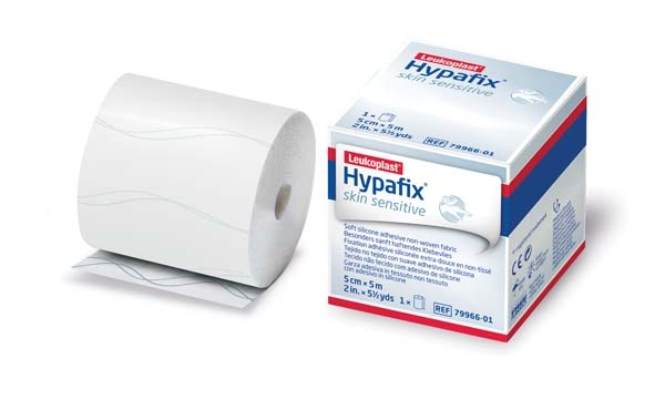 Hypafix Skin Sensitive Roll 5cm x 5m- Soft Silicone Adhesive Non-Woven Fabric Roll