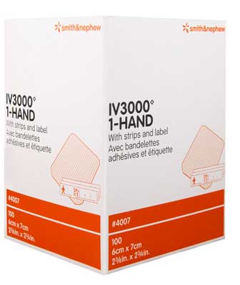 IV3000OneHandApplicationIVDressing6CmX70CmBoxOf100