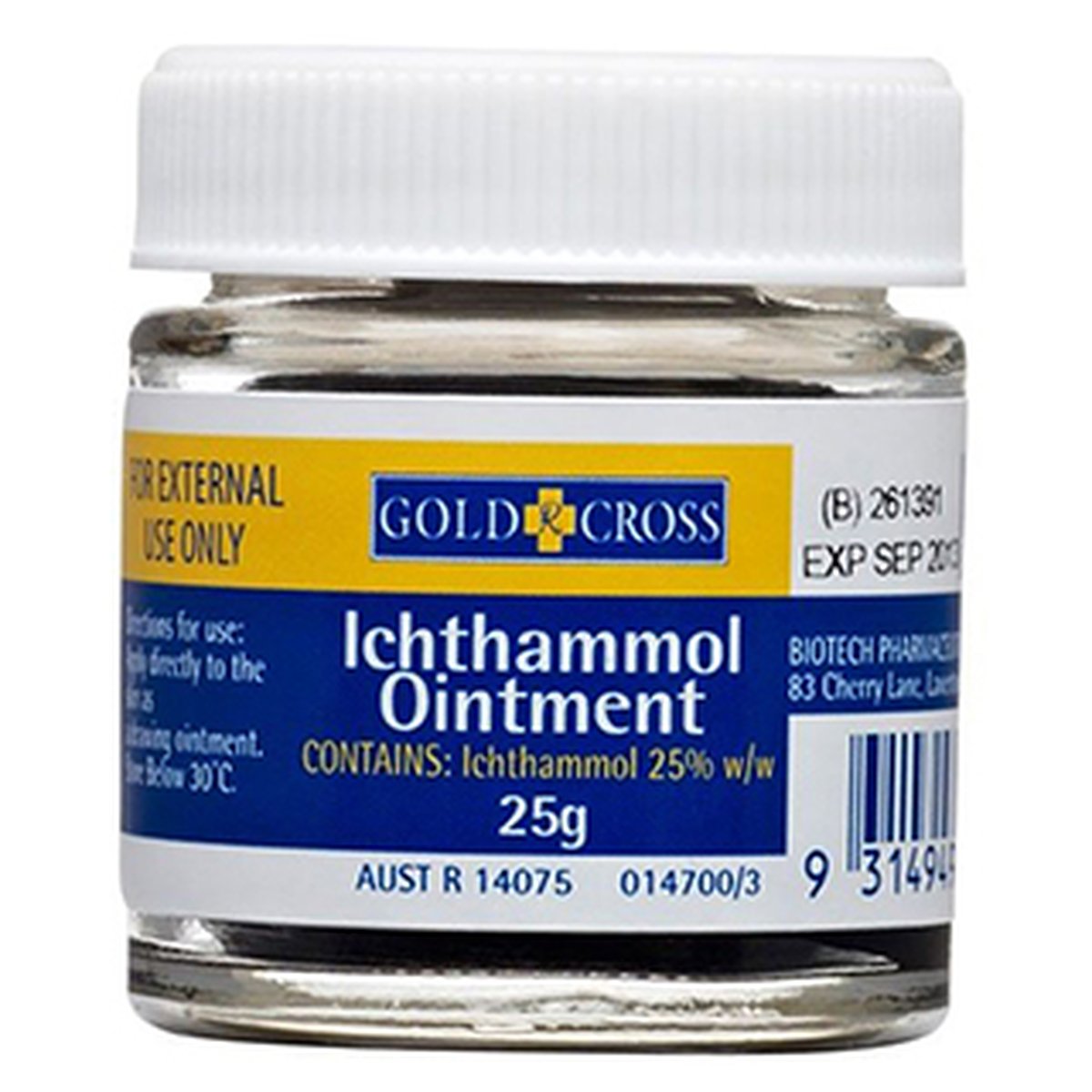 Ichthammol Drawing Ointment 25% 25g Jar