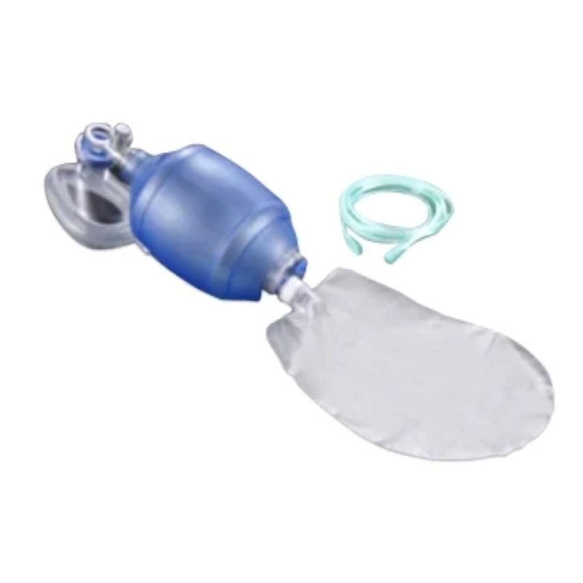 Infant Disposable Resuscitator Kit includes Bag, Mask, Oxygen Reservoir Bag & 2m Oxygen Tubing 