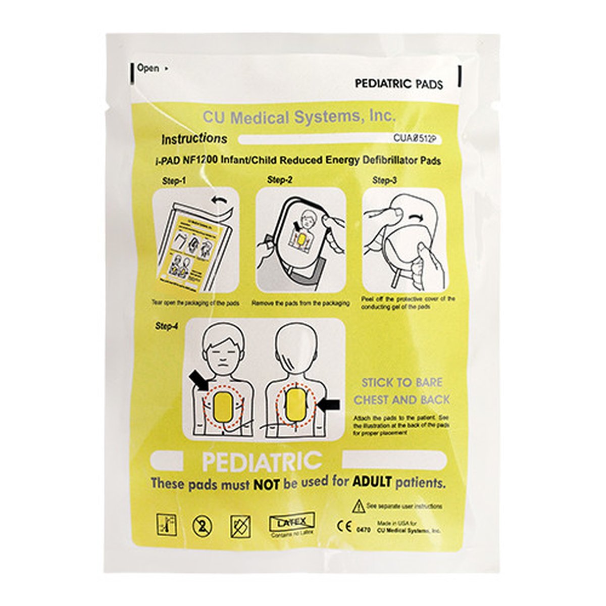 iPAD NF1200 Replacement Paediatric Defibrillator Pads to suit iPAD NF1200 Defibrillator. Per Pair