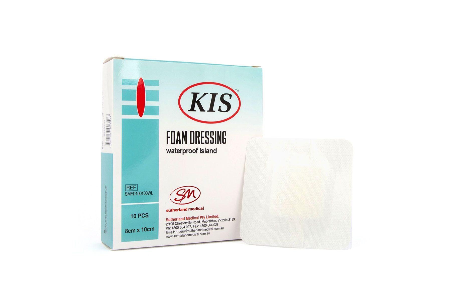 KIS Foam Border Dressing, White